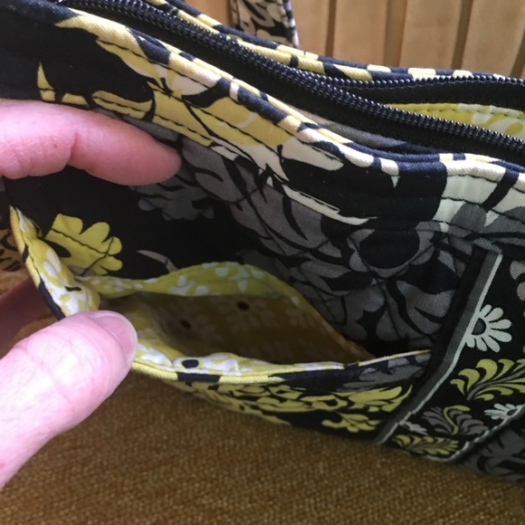 Yellow, black and grey patterned Vera Bradley Purse - Picture 2 of 10